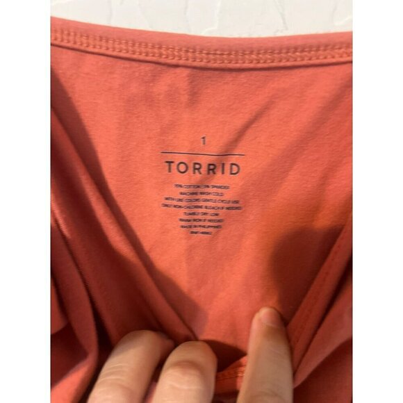 Torrid Sz 1 (US 14/16 1X) Burnt Orange Spaghetti Strap Camisole Tank Top - Picture 4 of 7